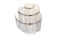 LED Hängelampe mit Fernbedienung dimmbar Chrom Acryl