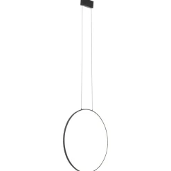 LED Hängelampe Schwarz 3000 K 660 lm Metall Ø 60 cm Ring