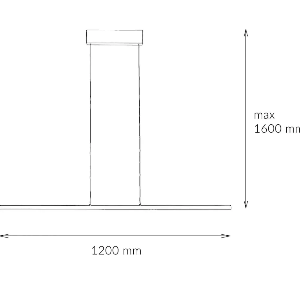 LED Hängelampe Schwarz 4000 K 120 cm lang höhenverstellbar