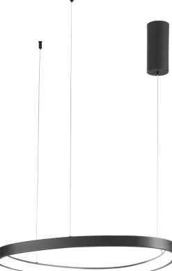 LED Hängelampe Schwarz Ring B:65 cm 3000/4000/6500 K