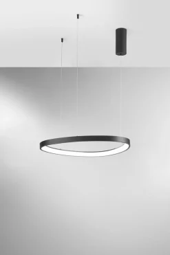 LED Hängelampe Schwarz Ring B:65 cm 3000/4000/6500 K