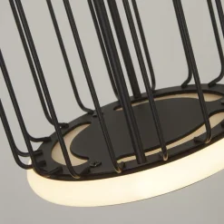 LED Hängelampe Schwarz Weiß Metall 3000 K 996 lm B: 90 cm