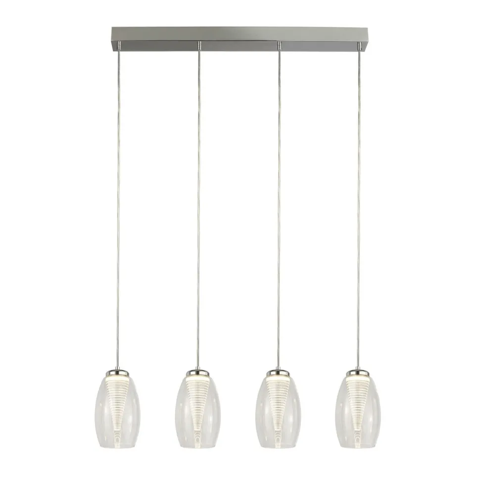 LED Hängeleuchte Glas B: 75,5 cm H: max. 150 cm verstellbar