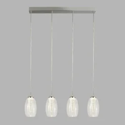 LED Hängeleuchte Glas B: 75,5 cm H: max. 150 cm verstellbar