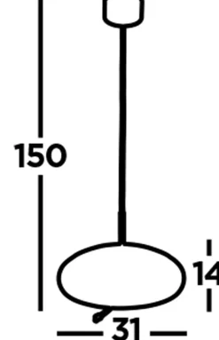 LED Hängeleuchte Glas Metall Ø 31 cm in Messing Bernstein