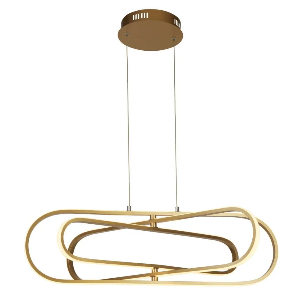 LED Hängeleuchte in Gold 3000/4500/6500 K B: 80 cm