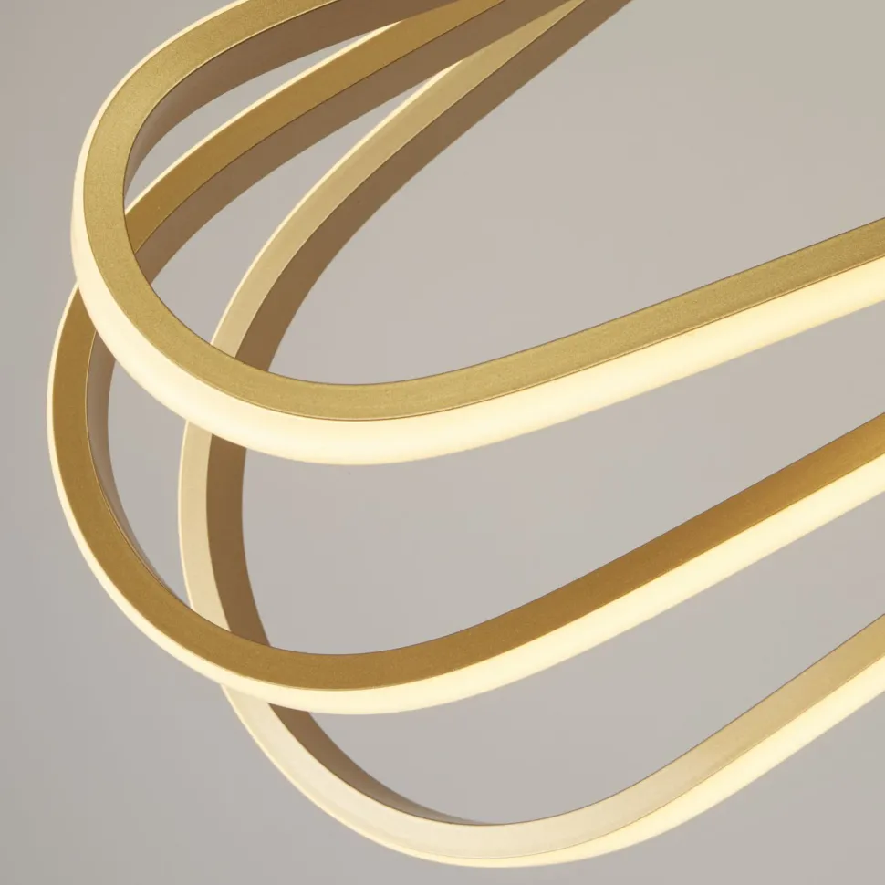 LED Hängeleuchte in Gold 3000/4500/6500 K B: 80 cm