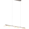 LED Hängeleuchte Metall Glas Nickel 3-flammig 102 cm