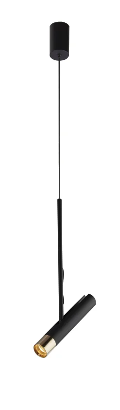 LED Hängeleuchte Metall verstellbar Schwarz Gold 3000 K