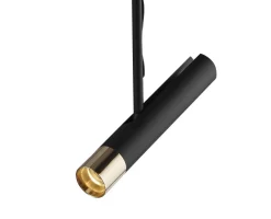 LED Hängeleuchte Metall verstellbar Schwarz Gold 3000 K