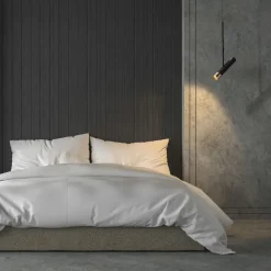 LED Hängeleuchte Metall verstellbar Schwarz Gold 3000 K