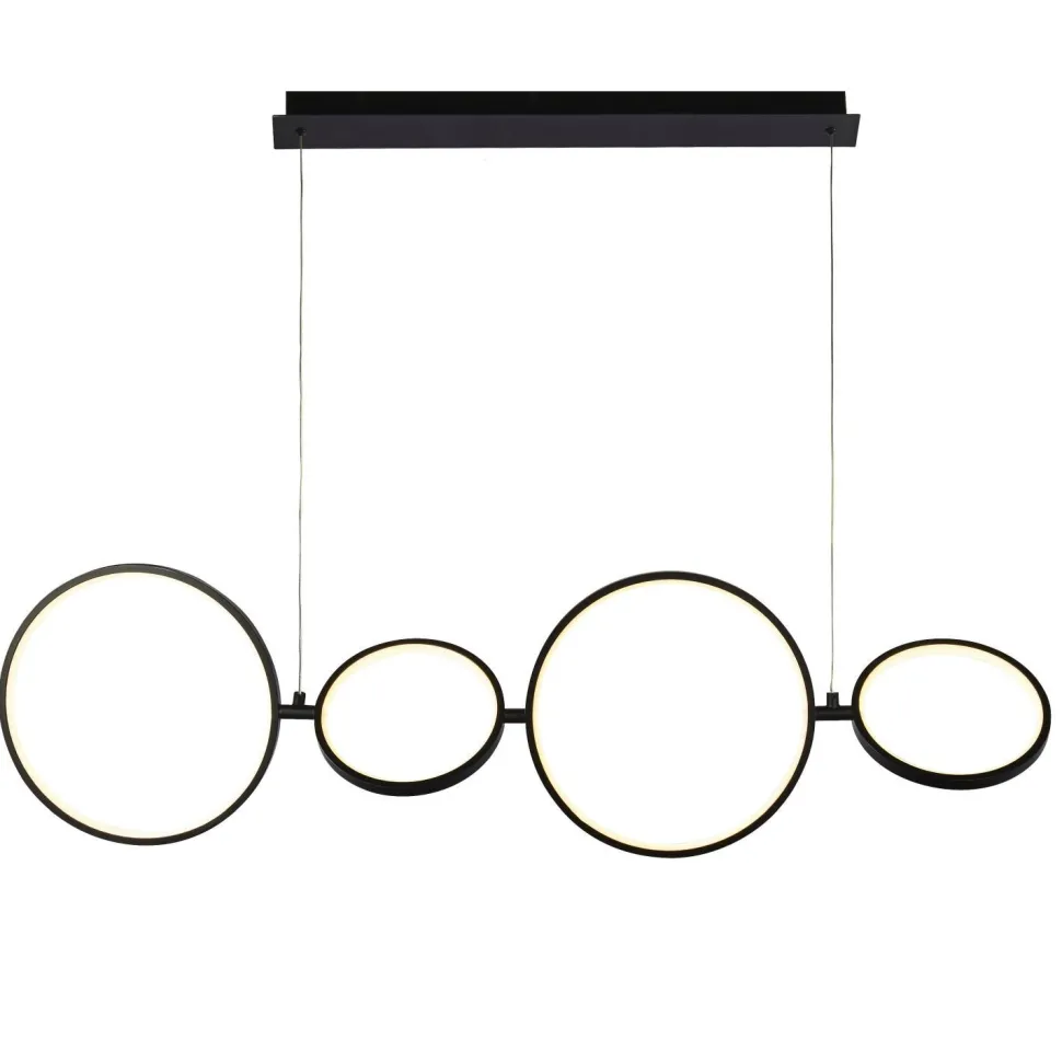 LED Hängeleuchte Schwarz Weiß B: 109 cm groß 3000 K