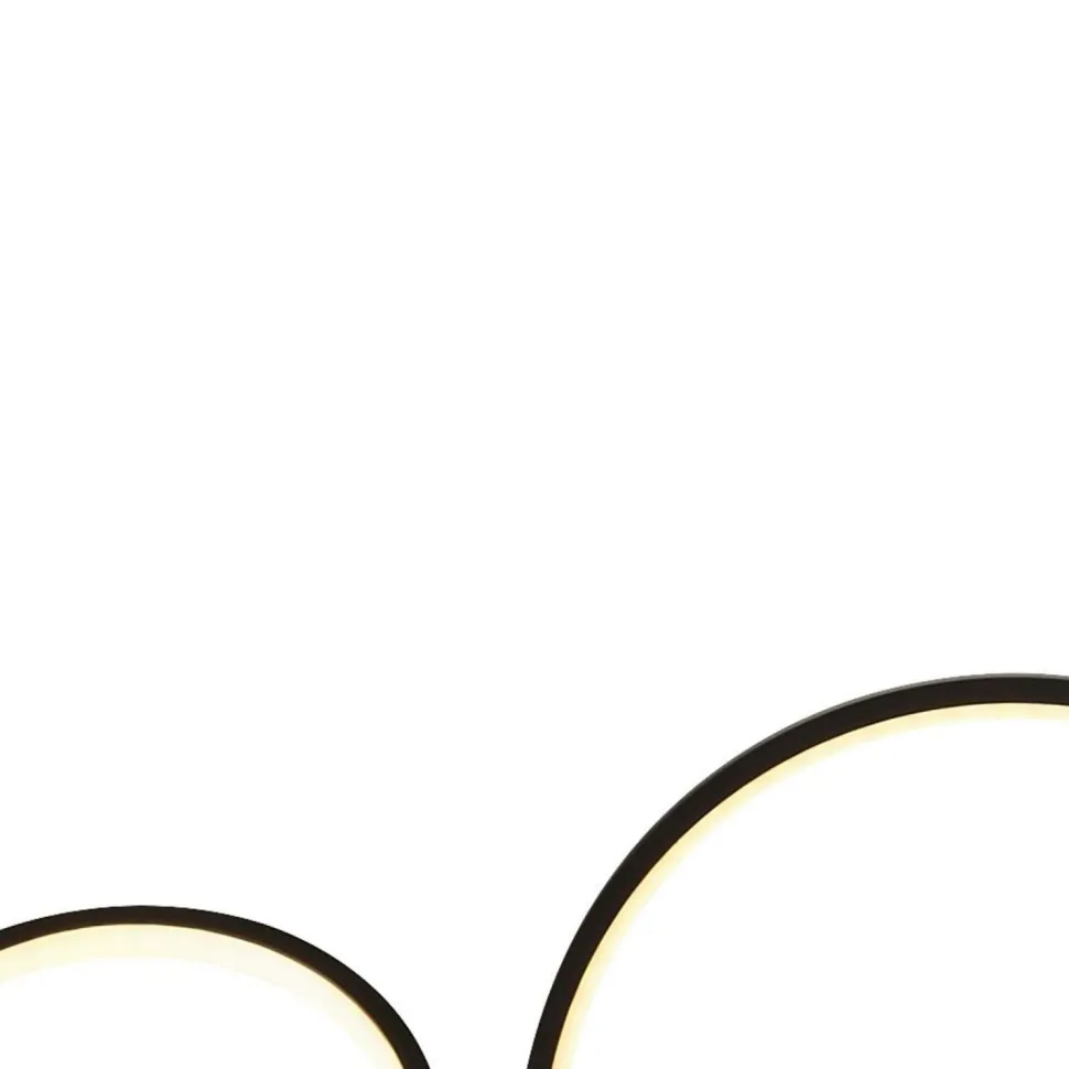 LED Hängeleuchte Schwarz Weiß B: 109 cm groß 3000 K