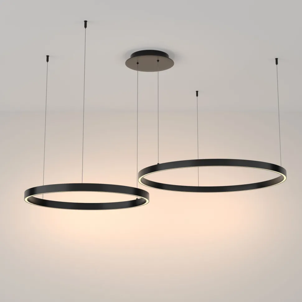 LED Kronleuchter Aluminium 3000 K warmweißes Licht rund