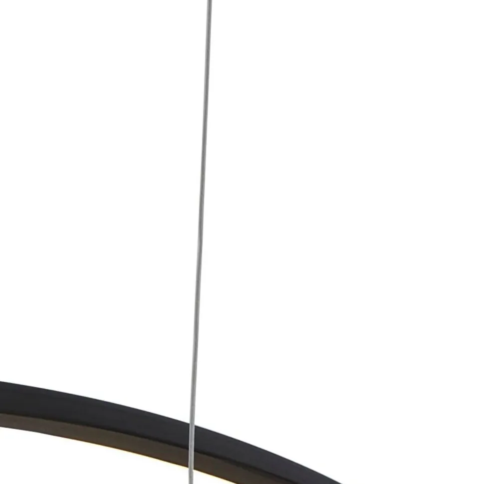 LED Kronleuchter Schwarz matt Metall 3000 K 1944 lm