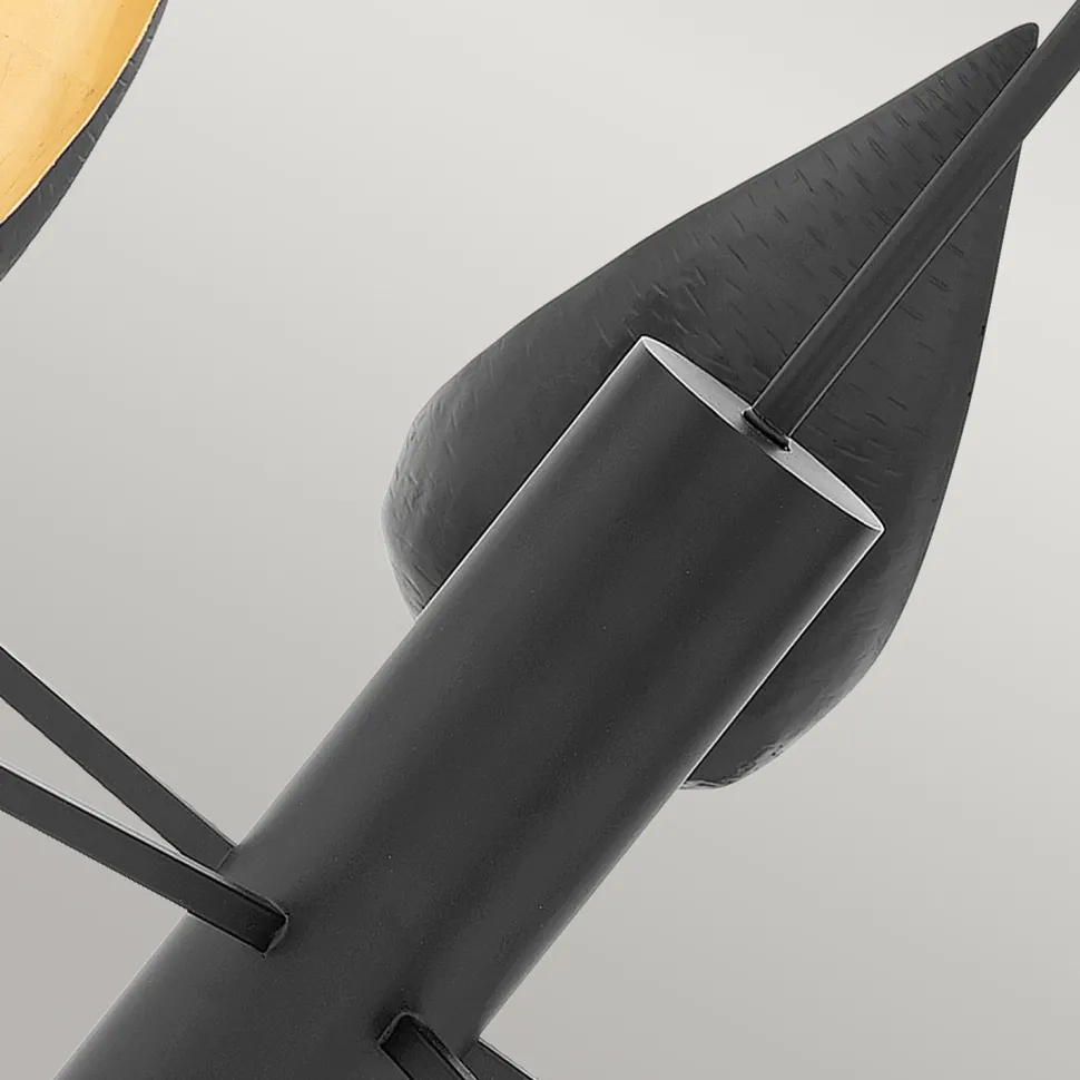 LED Kronleuchter Schwarz Gold Weiß Ø 91,4 cm verstellbare Höhe