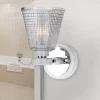 LED Lampe Badezimmer Glas IP44 Chrom Weiß verstellbar