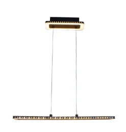 LED Pendelleuchte Aluminium Gold Schwarz 3000 K 70 cm