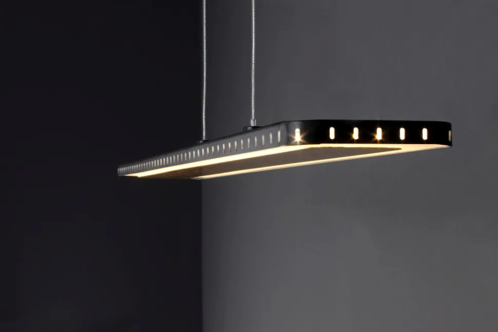 LED Pendelleuchte Aluminium Gold Schwarz 3000 K 70 cm