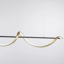 LED Pendelleuchte Anthrazit Messing Fernbedienung 24 W