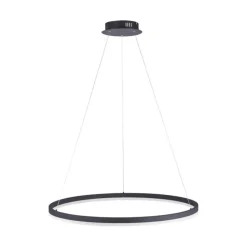 LED Pendelleuchte Anthrazit dimmbar 3000 K Ø80 cm Ring