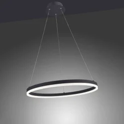 LED Pendelleuchte Anthrazit dimmbar 3000 K Ø60 cm Ring