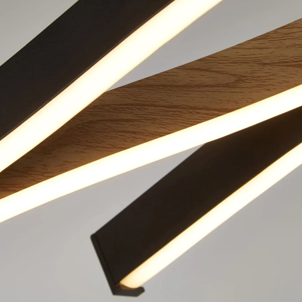 LED Pendelleuchte dimmbar Schwarz Metall 108 cm Wellen