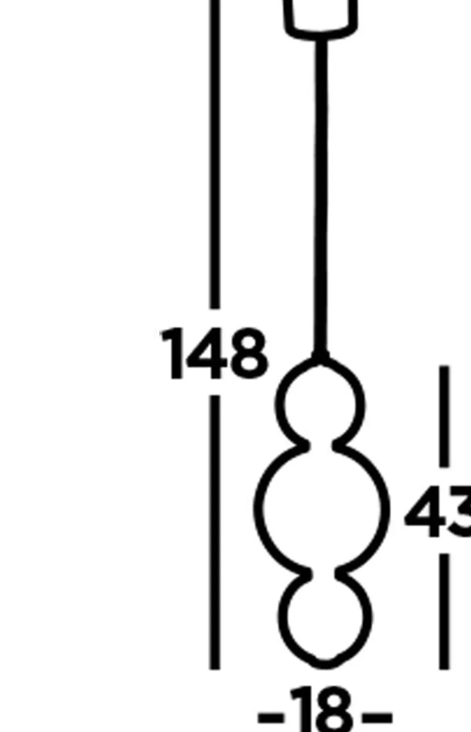 LED Pendelleuchte Glas Ø 18 cm Chrom Weiß 3000 K 2200 lm