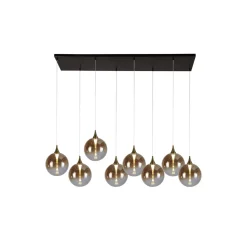 LED Pendelleuchte Glaskugeln 107 cm 3000 K 8-flammig