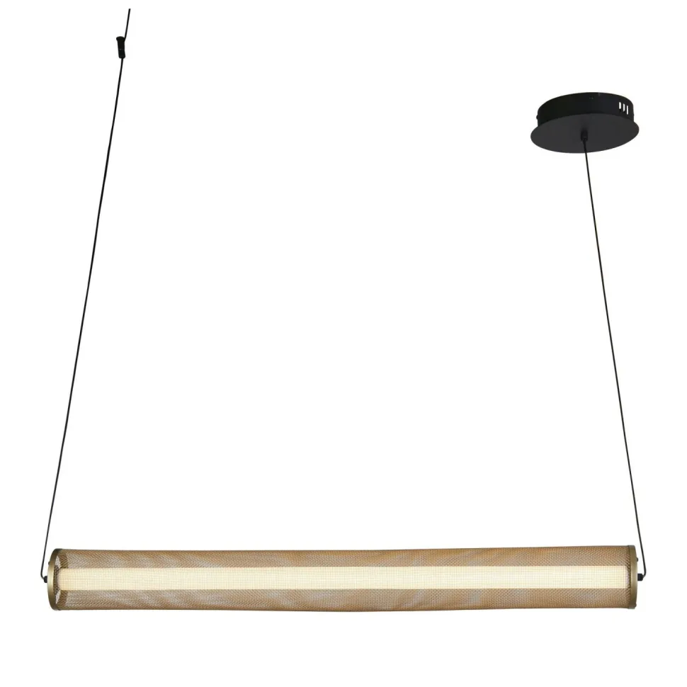 LED Pendelleuchte in Gold Schwarz Metall 26 W 92 cm