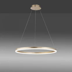 LED Pendelleuchte in Messing dimmbar 3000 K Ø80 cm Ring