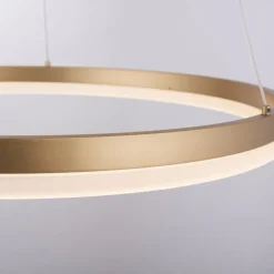 LED Pendelleuchte in Messing dimmbar 3000 K Ø60 cm Ring