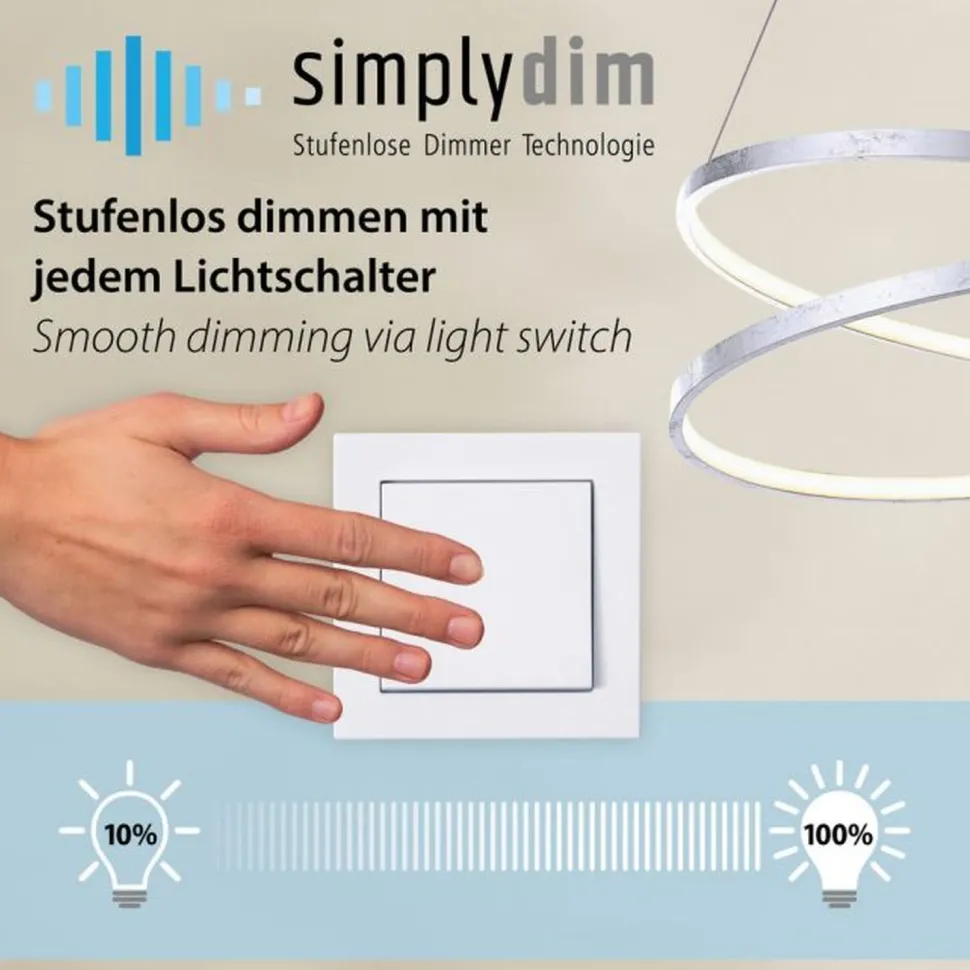LED Pendelleuchte in Messing dimmbar 3000 K Ø60 cm Ring