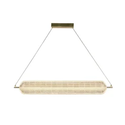 LED Pendelleuchte Metall in Messing 42 W 3000 K 108 cm