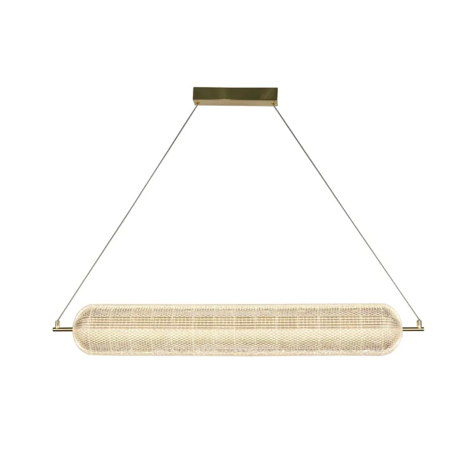 LED Pendelleuchte Metall in Messing 42 W 3000 K 108 cm