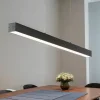 LED Pendelleuchte Metall dimmbar L: 100 cm Schwarz Modern