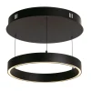 LED Pendelleuchte Metall Schwarz rund Ø 44 cm Ring
