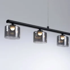 LED Pendelleuchte Rauchglas blendarm 80 cm lang 20 W