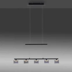 LED Pendelleuchte Rauchglas blendarm 80 cm lang 20 W