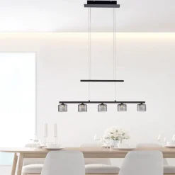 LED Pendelleuchte Rauchglas blendarm 80 cm lang 20 W