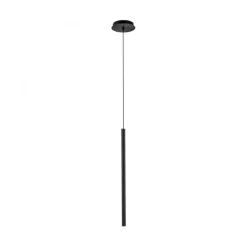 LED Pendelleuchte Schwarz Metall Ø2,5 cm rund dimmbar