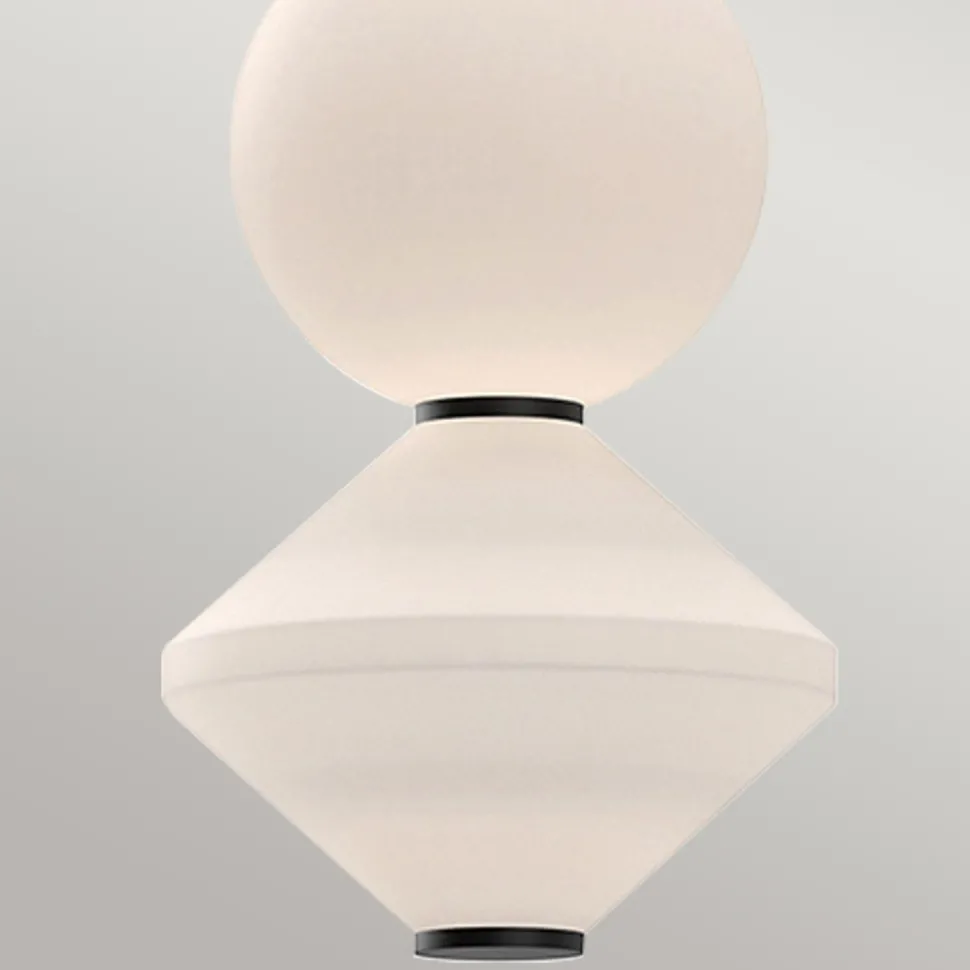 LED Pendelleuchte Schwarz Weiß verstellbar aus Metall Glas