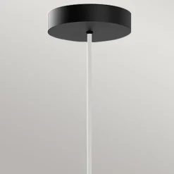 LED Pendelleuchte Schwarz Weiß verstellbar aus Metall Glas