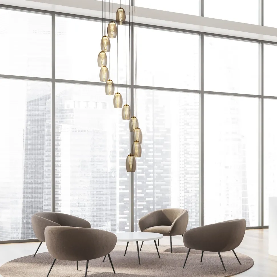 LED Pendelleuchte verstellbar H: max. 2 m Ø 52 cm 3000 K