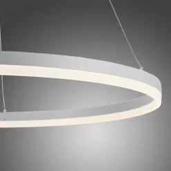 LED Pendelleuchte Weiß dimmbar 52 W 3000 K Ø80 cm Ring