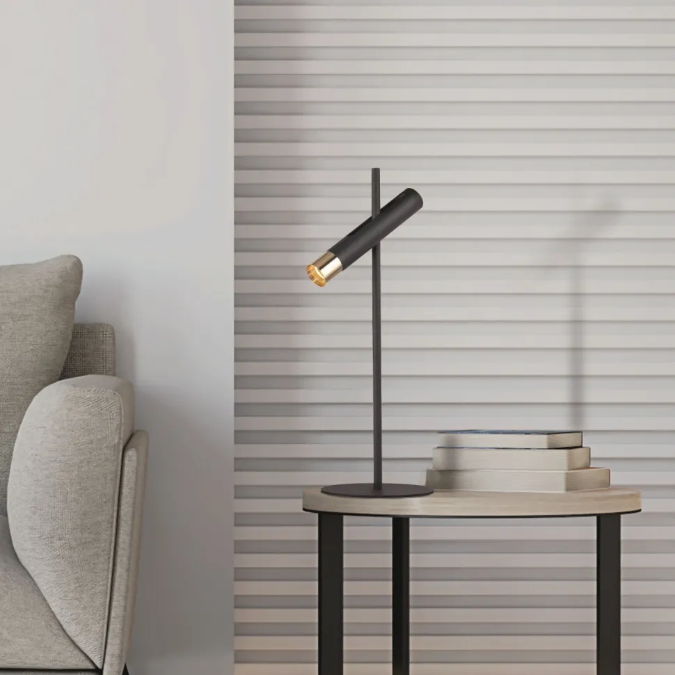 LED Schreibtischlampe Schwarz Gold 3000 K 50,5 cm