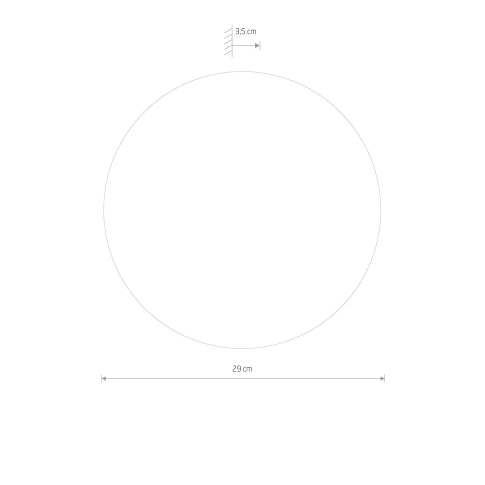 LED Spiegel rund Ø 29 cm indirektes Licht 3000 K 60 lm Glas