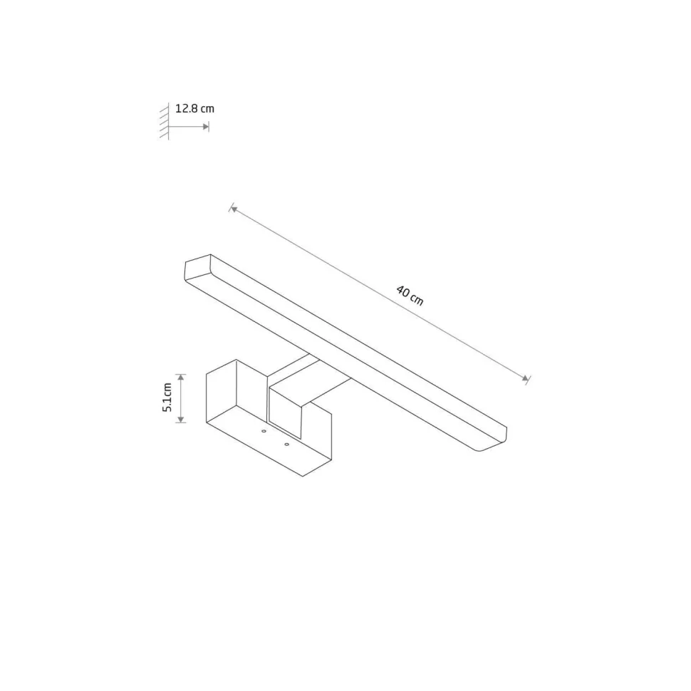 LED Spiegelleuchte Bad IP44 Chrom Aluminium 4000 K 650 lm