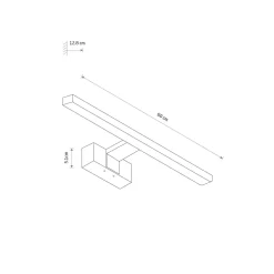 LED Spiegelleuchte IP44 Chrom 4000 K 950 lm Aluminium