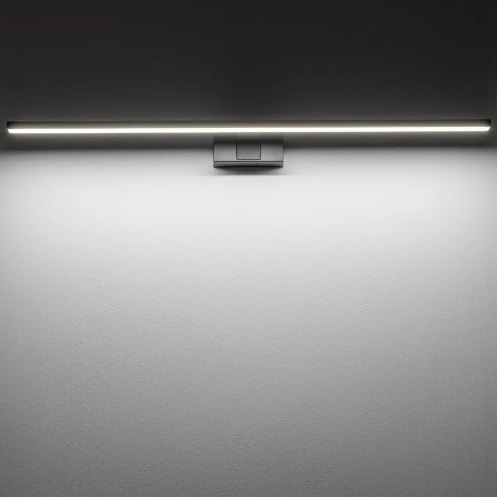 LED Spiegelleuchte IP44 Schwarz 4000 K neutralweiß